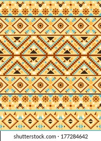 Seamless colorful navajo pattern