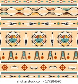 Seamless colorful navajo pattern