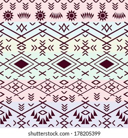 Seamless colorful navajo pattern