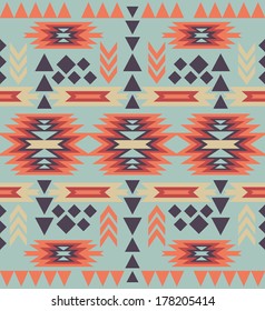 Seamless colorful navajo pattern
