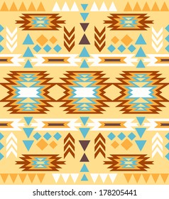 Seamless colorful navajo pattern