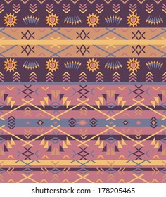 Seamless colorful navajo pattern