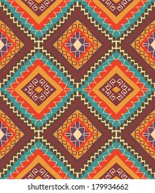 Seamless colorful navajo pattern