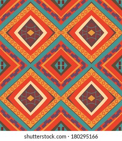 Seamless colorful navajo pattern