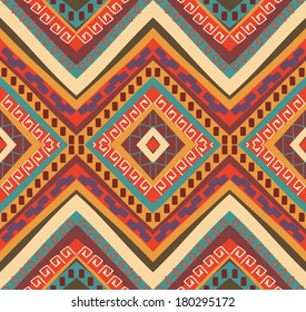 Seamless colorful navajo pattern