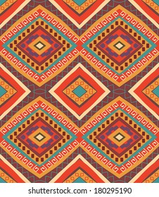 Seamless colorful navajo pattern