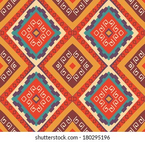 Seamless colorful navajo pattern