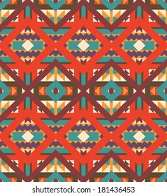 Seamless colorful navajo pattern