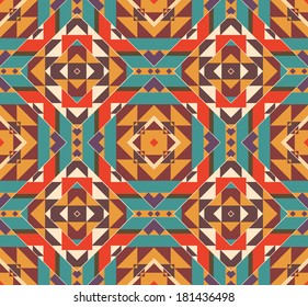 Seamless colorful navajo pattern