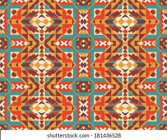 Seamless colorful navajo pattern