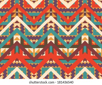 Seamless colorful navajo pattern