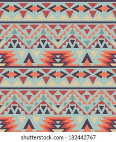 Seamless colorful navajo pattern