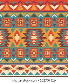 Seamless colorful navajo pattern