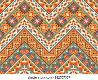 Seamless colorful navajo pattern