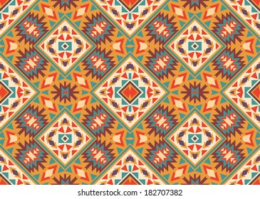 Seamless colorful navajo pattern