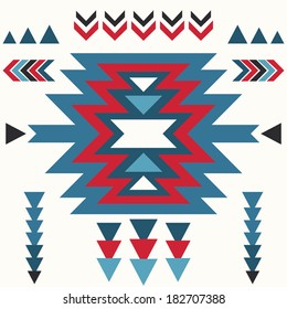 Seamless colorful navajo pattern