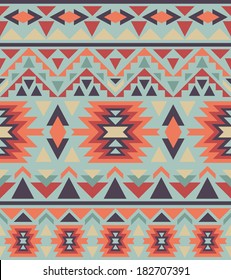 Seamless colorful navajo pattern