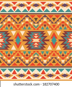 Seamless colorful navajo pattern