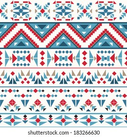 Seamless colorful navajo pattern