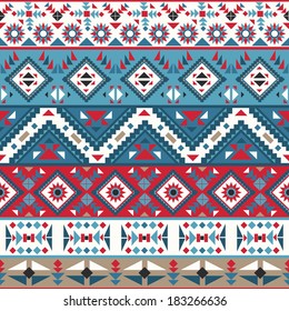 Seamless colorful navajo pattern