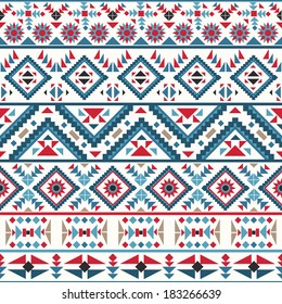 Seamless colorful navajo pattern