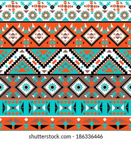 Seamless colorful navajo pattern