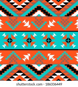 Seamless colorful navajo pattern