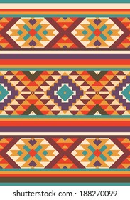 Seamless colorful navajo pattern 