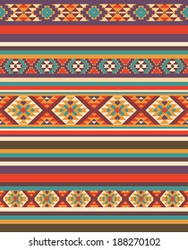 Seamless colorful navajo pattern 