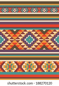 Seamless colorful navajo pattern 