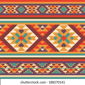 Seamless colorful navajo pattern 