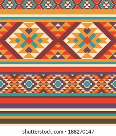 Seamless colorful navajo pattern 