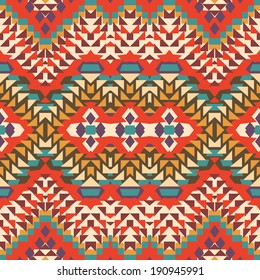 Seamless colorful navajo pattern