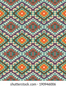 Seamless colorful navajo pattern