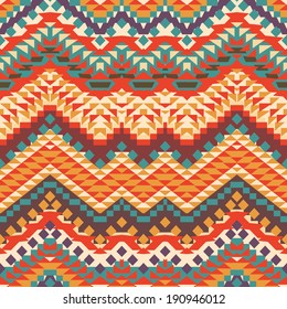Seamless colorful navajo pattern