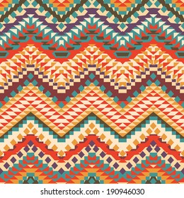 Seamless colorful navajo pattern