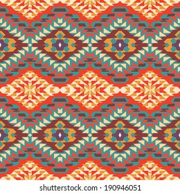 Seamless colorful navajo pattern