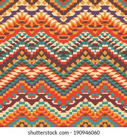 Seamless colorful navajo pattern