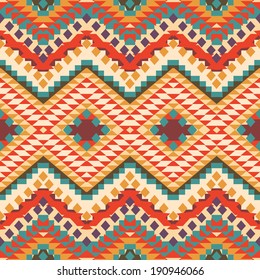 Seamless colorful navajo pattern