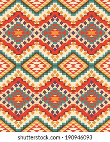 Seamless colorful navajo pattern