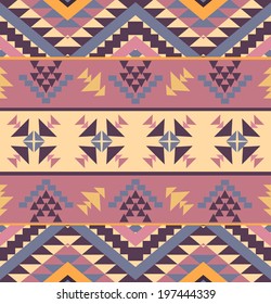 Seamless colorful navajo pattern