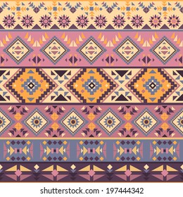 Seamless colorful navajo pattern