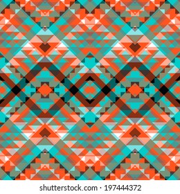 Seamless colorful navajo pattern