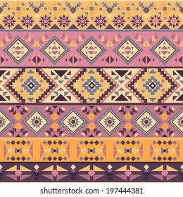 Seamless colorful navajo pattern