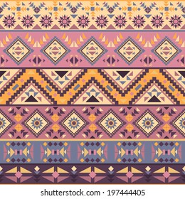 Seamless colorful navajo pattern