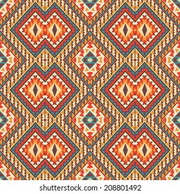 Seamless colorful navajo pattern