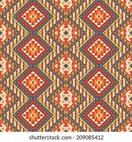 Seamless colorful navajo pattern