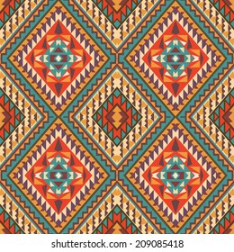 Seamless colorful navajo pattern