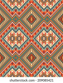 Seamless colorful navajo pattern