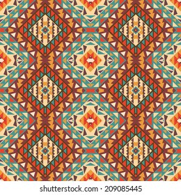 Seamless colorful navajo pattern